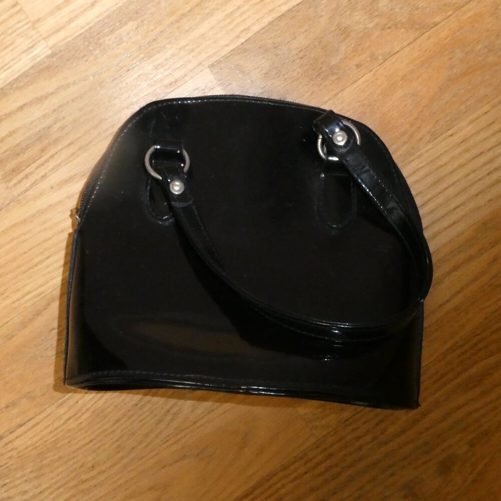 Small Black Vinyl Purse